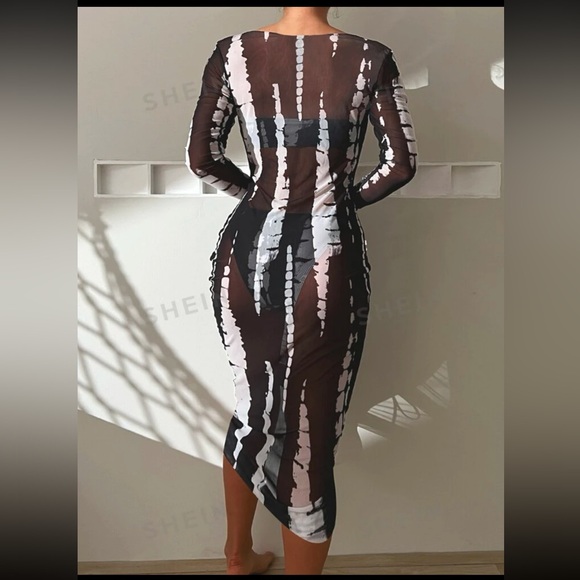 NEW Women's 3 Piece Bikini & Drawstring Cover Up Set- Sz Lg - Picture 2 of 9